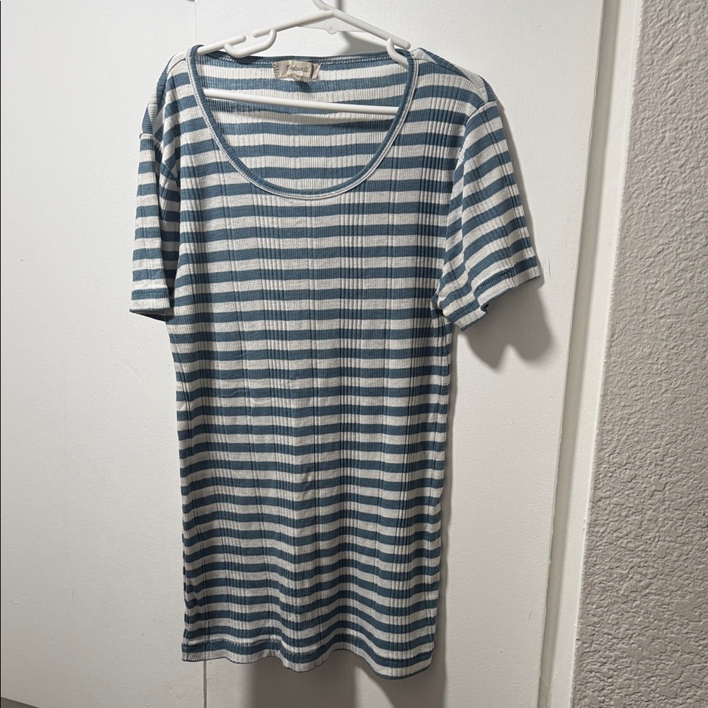 Madewell Blue and White Striped Top